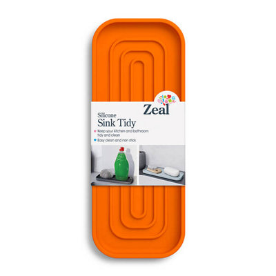 B&Q -  Silicone Sink Tidy Neon Orange