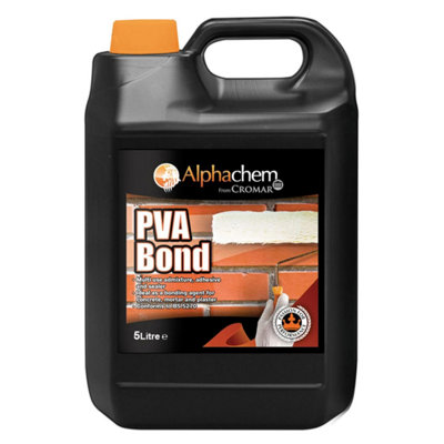 Cromar Alphachem Pva BondMulti-Purpose Bonding AgentConcrete & Plaster AdditiveGeneral Purpose Adhesive5L from B&Q