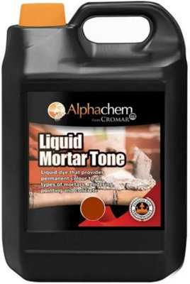 Cromar Alphachem Liquid Mortar ToneIron Oxide Based Liquid DyePermanent Color In MortarRendering & ConcreteBrown1L from B&Q