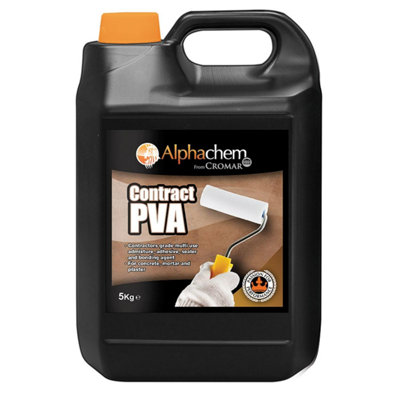 Cromar Alphachem Contractor Grade PvaMulti-Purpose Bonding AgentPrimer SealerCement Filler & Plaster Admixture5Kg from B&Q