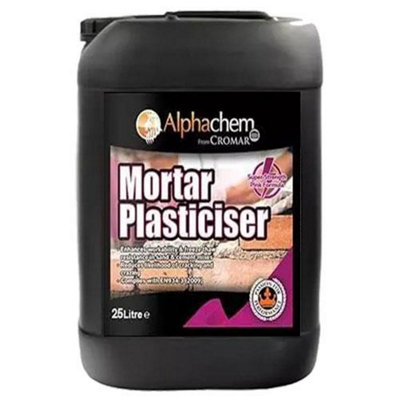 CromarAlphachem Mortar Plasticiser Freeze-Thaw Resistance Fluorescent Weather Mortar PlasticiserPink25L from B&Q