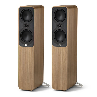 Q Acoustics Q 5050 Floorstanding SpeakersHolme Oak FinishPairIncludes Qed Xt25 2M Cable from B&Q