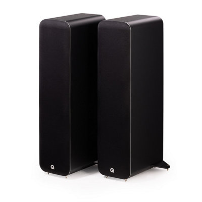 Q Acoustics M40 Powered Micro-Tower Floorstanding Speakers With Bluetooth 5.0 And Built-In AmplificationBlack