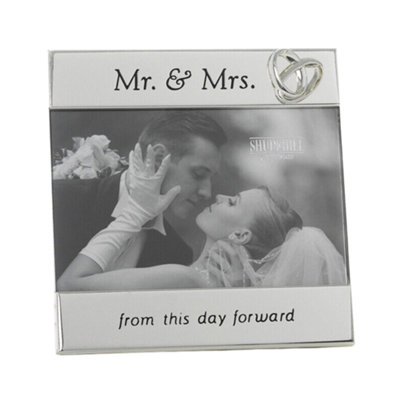 Message Photo Frame 6" X 4"Mr & Mrs from B&Q