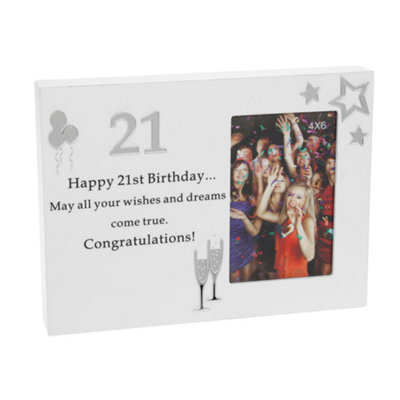 Reflections Block Photo Frame 4X6″ – 21St Birthday