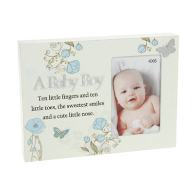 Reflections Floral Photo Frame 4X6"A Baby Boy from B&Q
