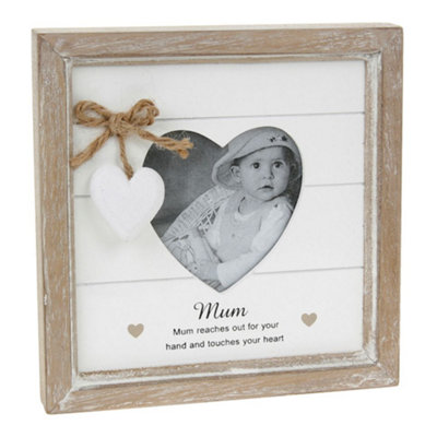 Provence Message Heart Photo FrameMum from B&Q
