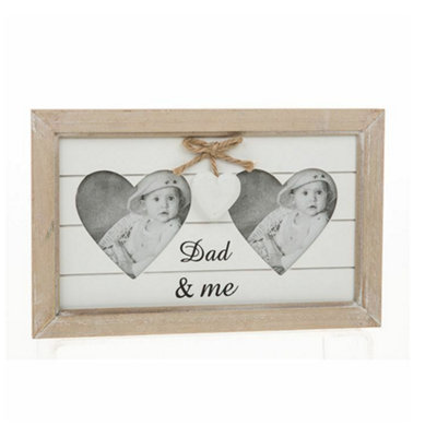 Provence Double Heart Photo FrameDad & Me from B&Q