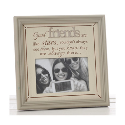 Fine Phrases Photo Frame 6X4"Good Friends from B&Q