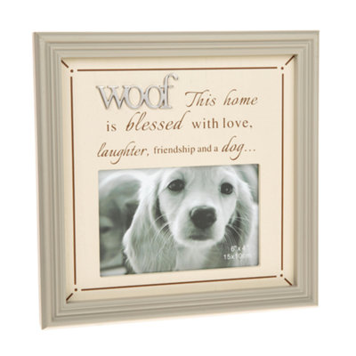 Fine Phrases Photo Frame 6X4"Woof from B&Q