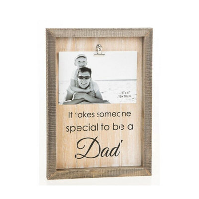 Sentiment Clip Photo Frame 6X4"Dad from B&Q