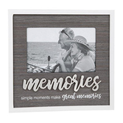 Stylish Script Photo Frame 6X4"Memories from B&Q