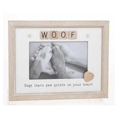 Scrabble Sentiments Photo Frame  6X4"Woof (Dog) from B&Q