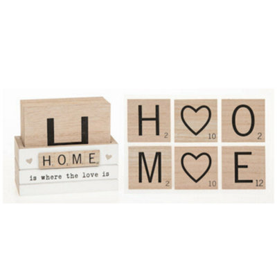 Scrabble Sentiments Coasters Set Of 6 Home from B&Q