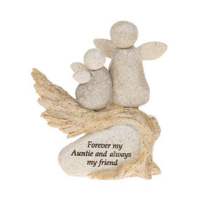Pebble Art Angel FigurineAuntie from B&Q