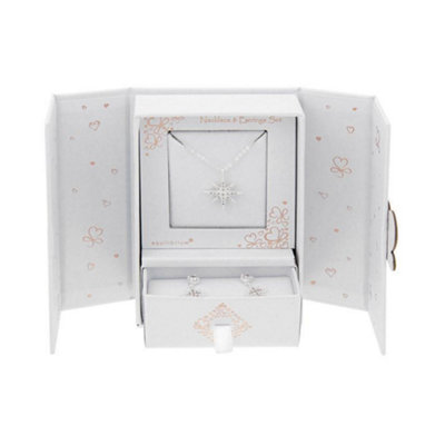Equilibrium Silver Plated Necklace & Earrings Gift SetGlam Star from B&Q