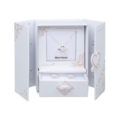 Equilibrium Silver Plated Necklace & Earrings Gift SetFramed Crystal from B&Q