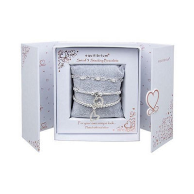 Equilibrium Silver Stacking Bracelet Gift SetSparkle from B&Q
