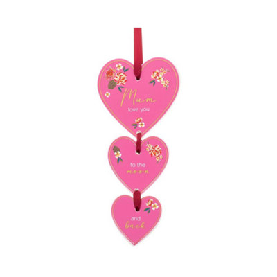 Serenity Garden Trio Hearts Hanging PlaqueMum from B&Q