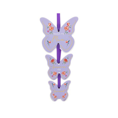 Serenity Garden Trio Butterfly Hanging PlaqueMum from B&Q