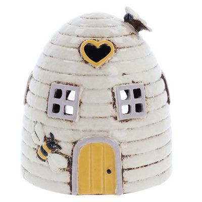 Village Pottery Beehive Dome House Tea Light HolderCream from B&Q