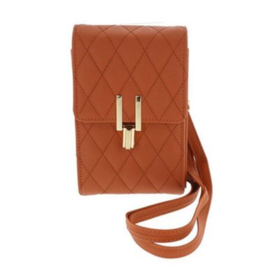 Equilibrium Diamond Quilt Mobile Phone BagTan from B&Q