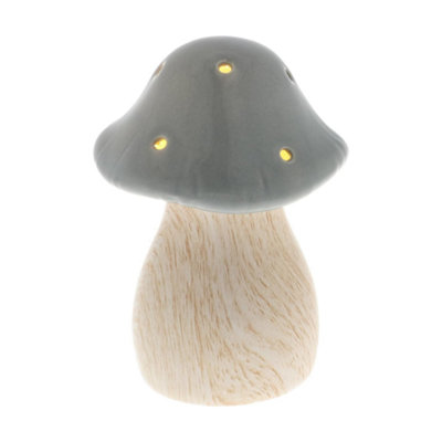 Mushroom Glow LampGrey (Small) from B&Q