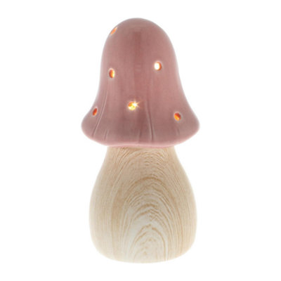 Mushroom Glow LampPink (Small) from B&Q
