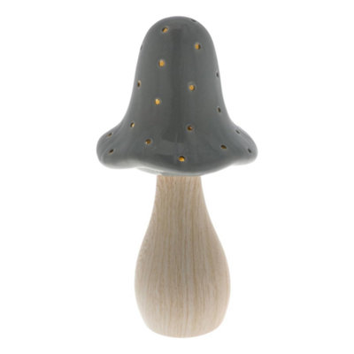 Mushroom Glow LampGrey (Large) from B&Q
