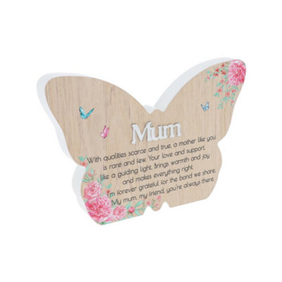 Cottage Garden Butterfly Plaque LargeMum from B&Q