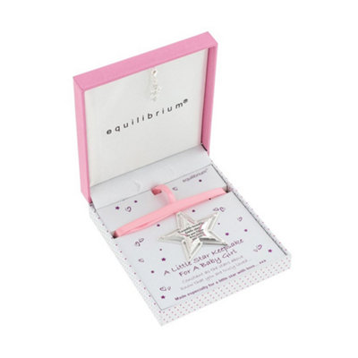 Equilibrium Silver Plated Twinkle Star KeepsakeBaby Girl from B&Q