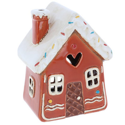 Village Pottery Gingerbread House Tea Light Holder from B&Q