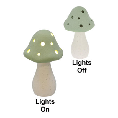 Mushroom Glow LampSage Matt (Medium) from B&Q