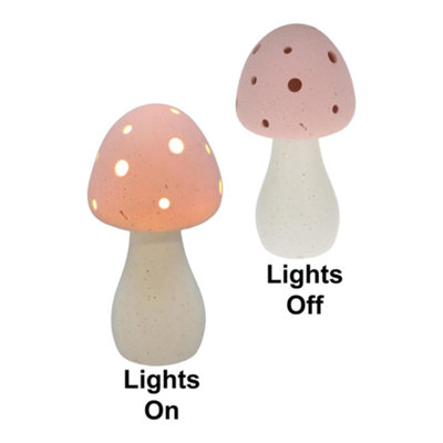 Mushroom Glow LampPink Matt (Medium) from B&Q