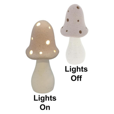 Mushroom Glow LampGrey Matt (Medium) from B&Q
