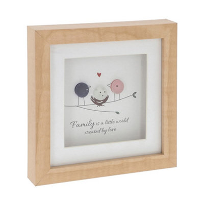 Pebble Glass Square PlaqueFamily from B&Q