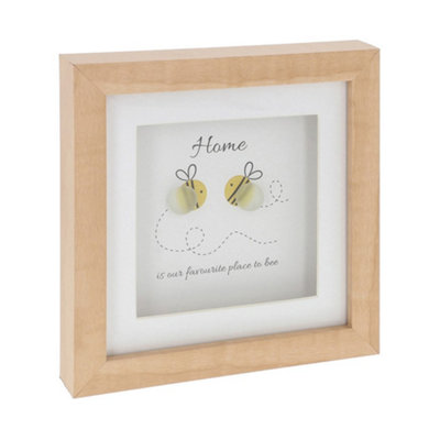 Pebble Glass Square PlaqueHome from B&Q