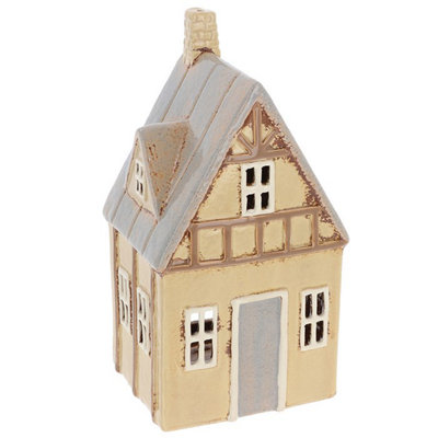 Village Pottery Tudor Garden House Tea Light Holder from B&Q