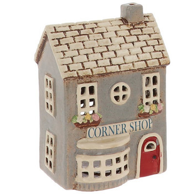 Village Pottery Corner Shop Tea Light Holder from B&Q