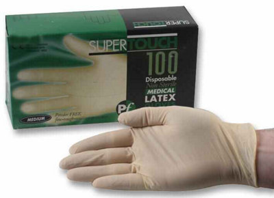 RaraionPowder Free Latex GlovesMedium 100 Pack from B&Q