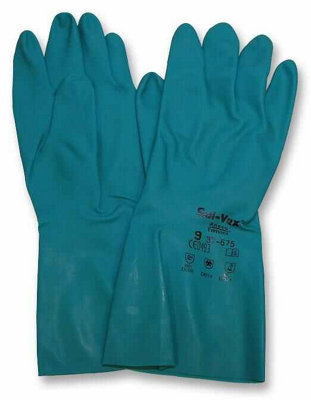 RaraionSuper Nitrile Industrial Rubber GlovesLarge from B&Q