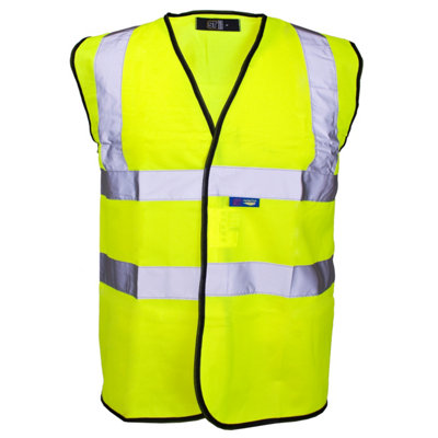 Supertouch Hi-Vis Vest Yell/bla Gio 2B C2 M from B&Q