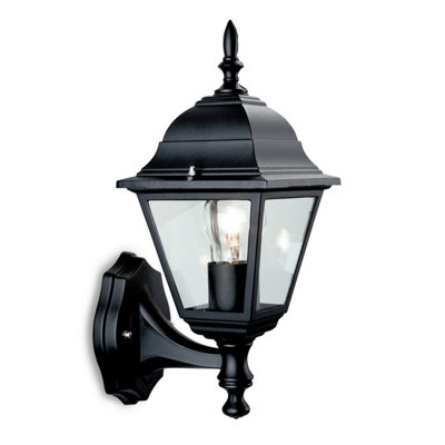 B&Q -  Luminosa 1 Light Outdoor 4 Panel LanternUplight Black Ip43E27