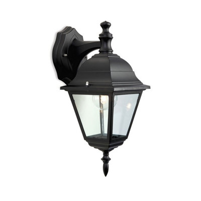 B&Q -  Luminosa 1 Light Outdoor 4 Panel LanternDownlight Black Ip43E27