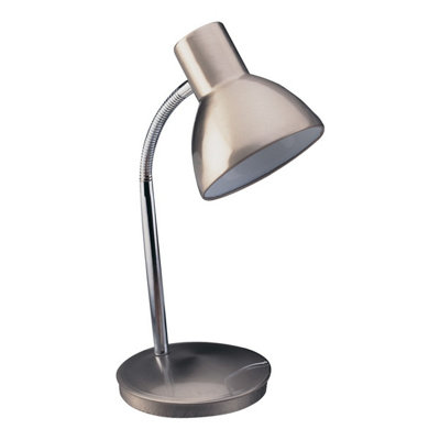B&Q -  Luminosa Harvard 1 Light Table Lamp Brushed SteelE27