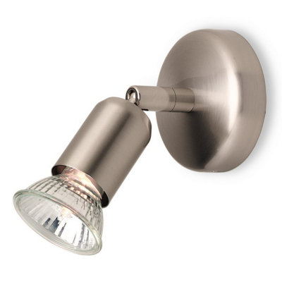 Luminosa Lighting Luminosa Runner 1 Light Single Spotlight Brushed SteelGu10 from B&Q