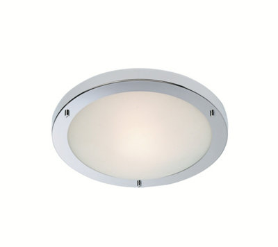 Generic Firstlight  Rondo Flush Fitting 2740Ch E27 Chrome With Opal Glass from B&Q