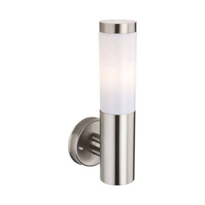 Luminosa Lighting Luminosa Prince 1 Light Wall Light Stainless Steel Ip44E27 from B&Q
