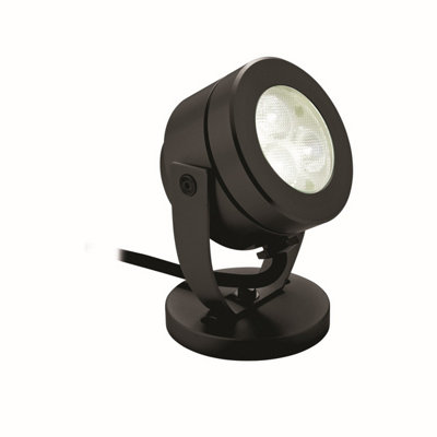 B&Q -  Luminosa Waterproof Led 3 Light Wall & Spike Spot Black Ip68