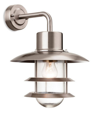Luminosa Lighting Luminosa Austin 1 Light Outdoor Wall Light Stainless Steel Ip44E27 from B&Q